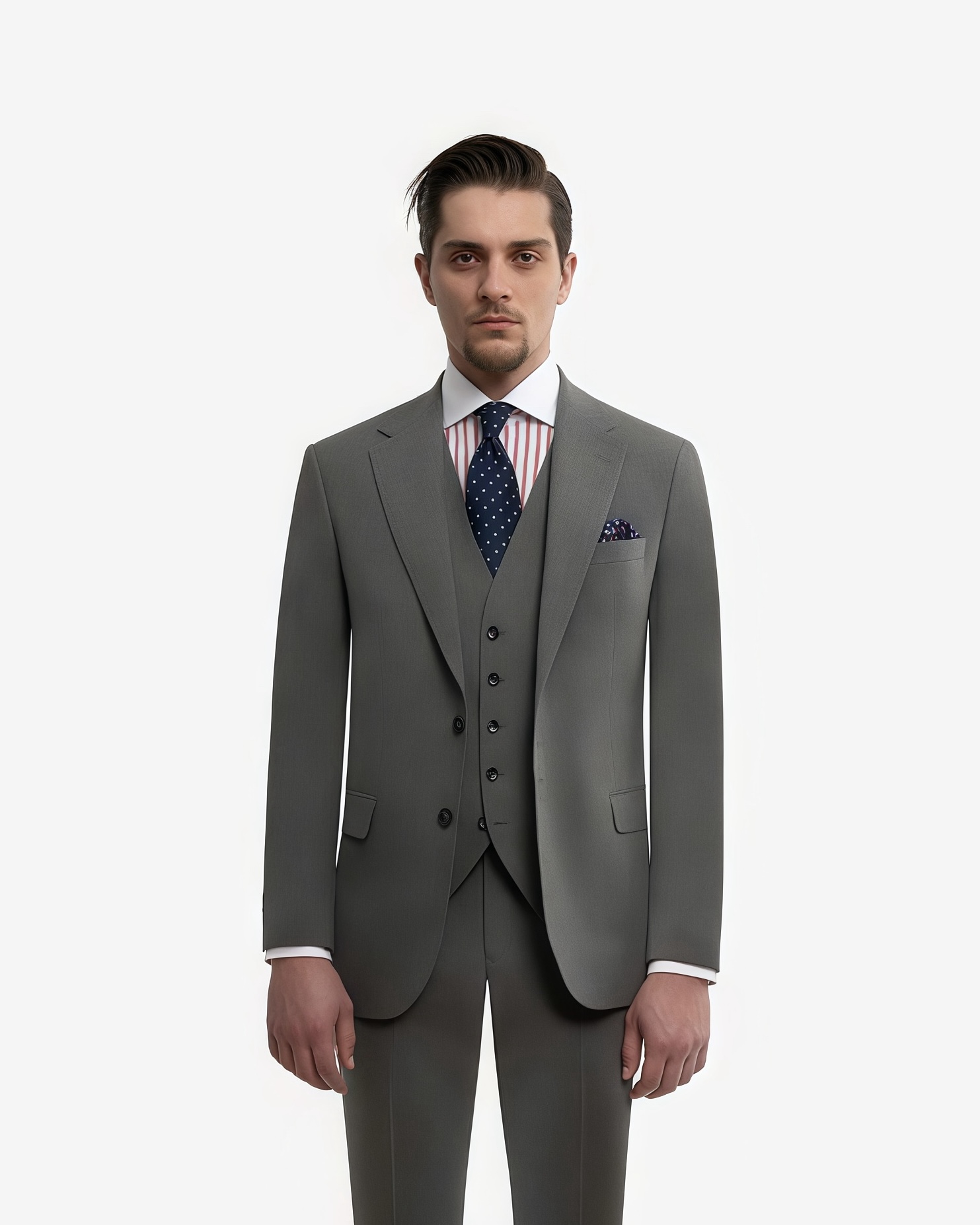 Light Grey 3 Piece Suit – Formal Wedding Style
