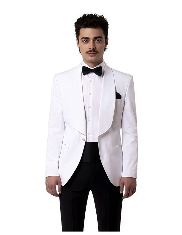 White Tuxedo Wedding Suit Ho Chi Minh – Luxury Groom Style