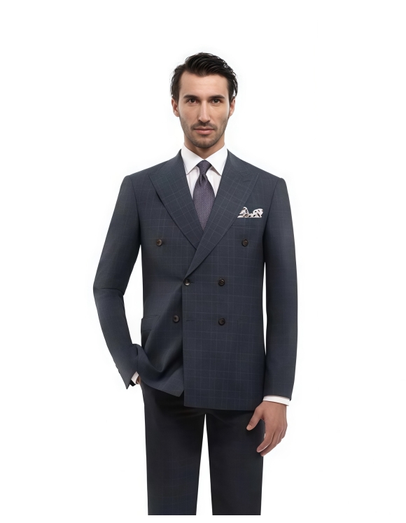 Dark Grey Double Breasted Suit – Modern Wedding Style